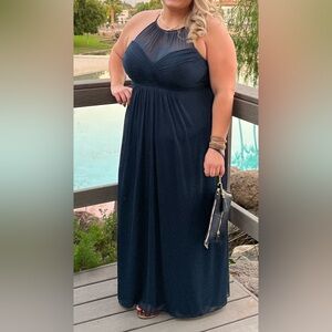 Azazie Dark Navy Gown